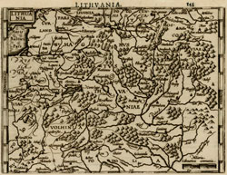 Карта Польши созданная Mercator и Hondius опубликованная Johannes Cloppenburg