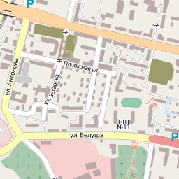 Карта города Гродно - квадрат 10571  18554 